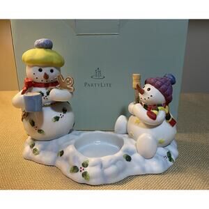 Partylite Snowbell Kids Votive Tea Light Candle Holder Christmas, Original Box